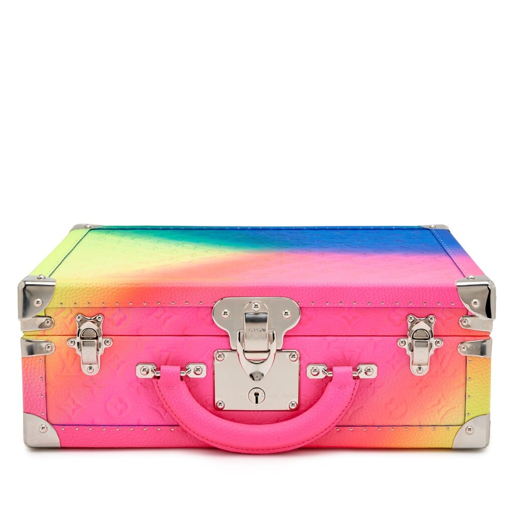 Virgil Abloh Rainbow Taurillon Illusion Cotteville Trunk 40 Silver Hardware, 2022