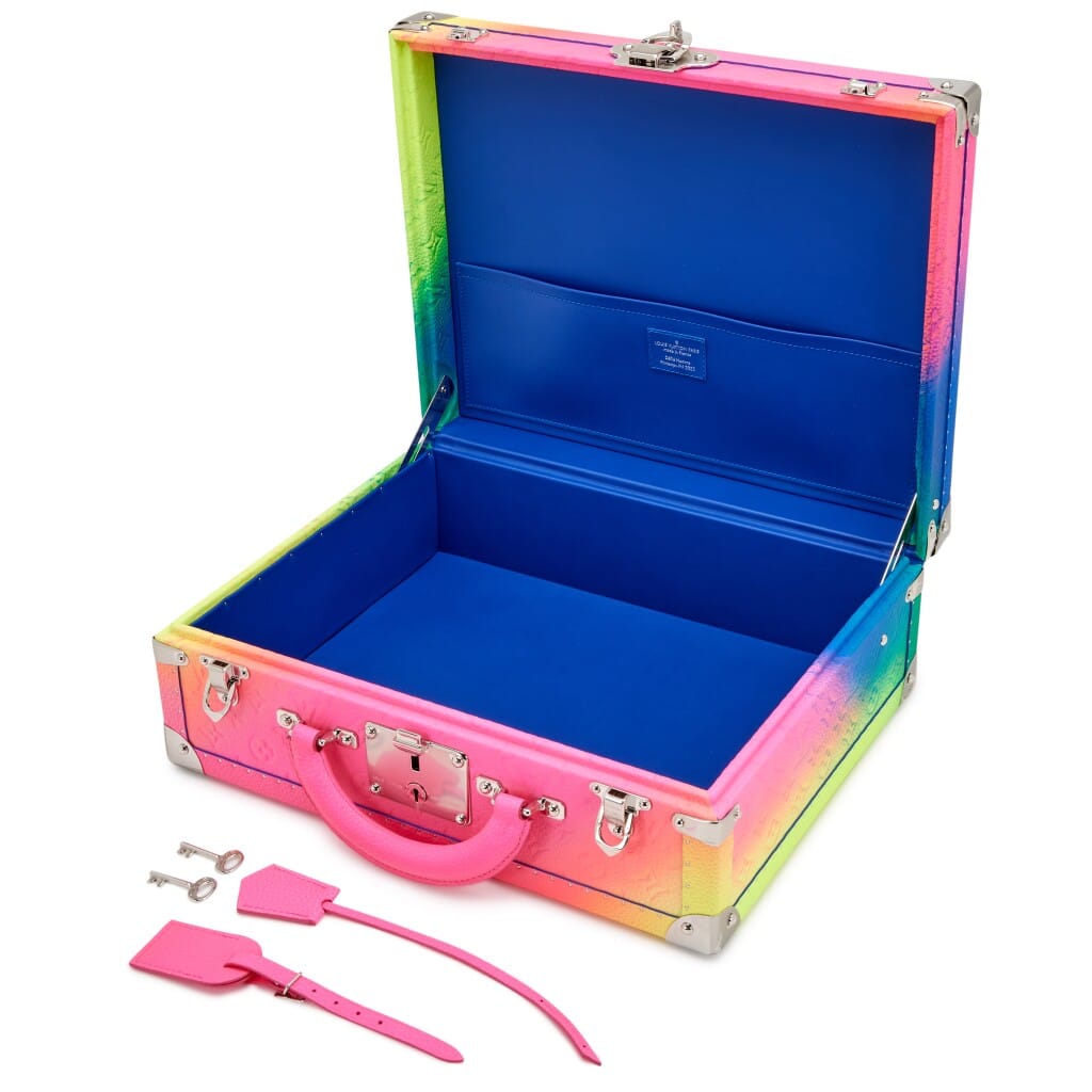 Virgil Abloh Rainbow Taurillon Illusion Cotteville Trunk 40 Silver Hardware, 2022