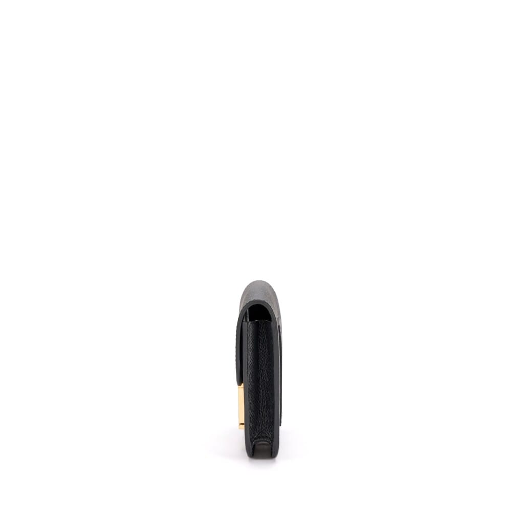 Black Epsom Constance Slim Wallet Gold Hardware, 2023
