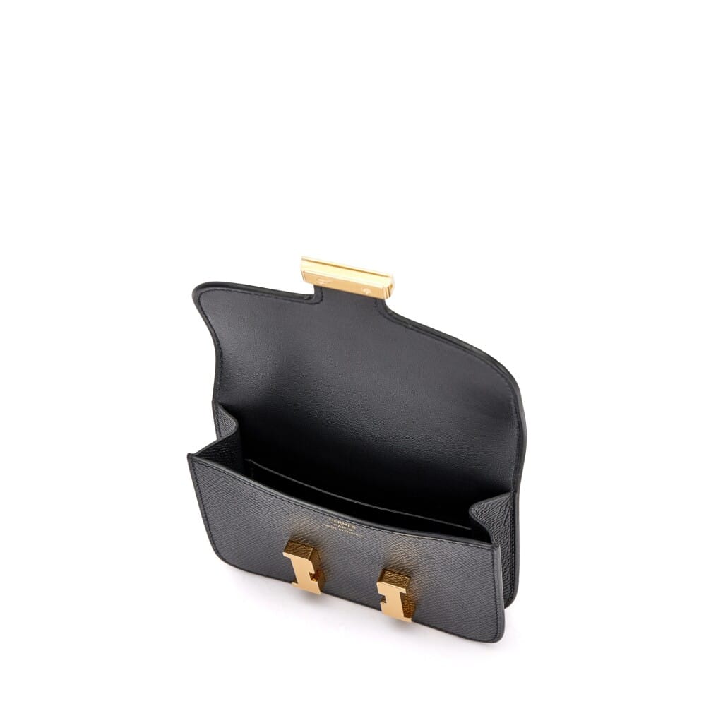 Black Epsom Constance Slim Wallet Gold Hardware, 2023
