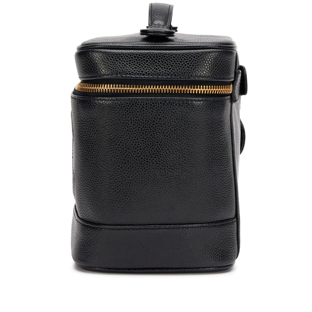 Black Caviar CC Tall Timeless Cosmetic Case Gold Hardware, 2000-2002
