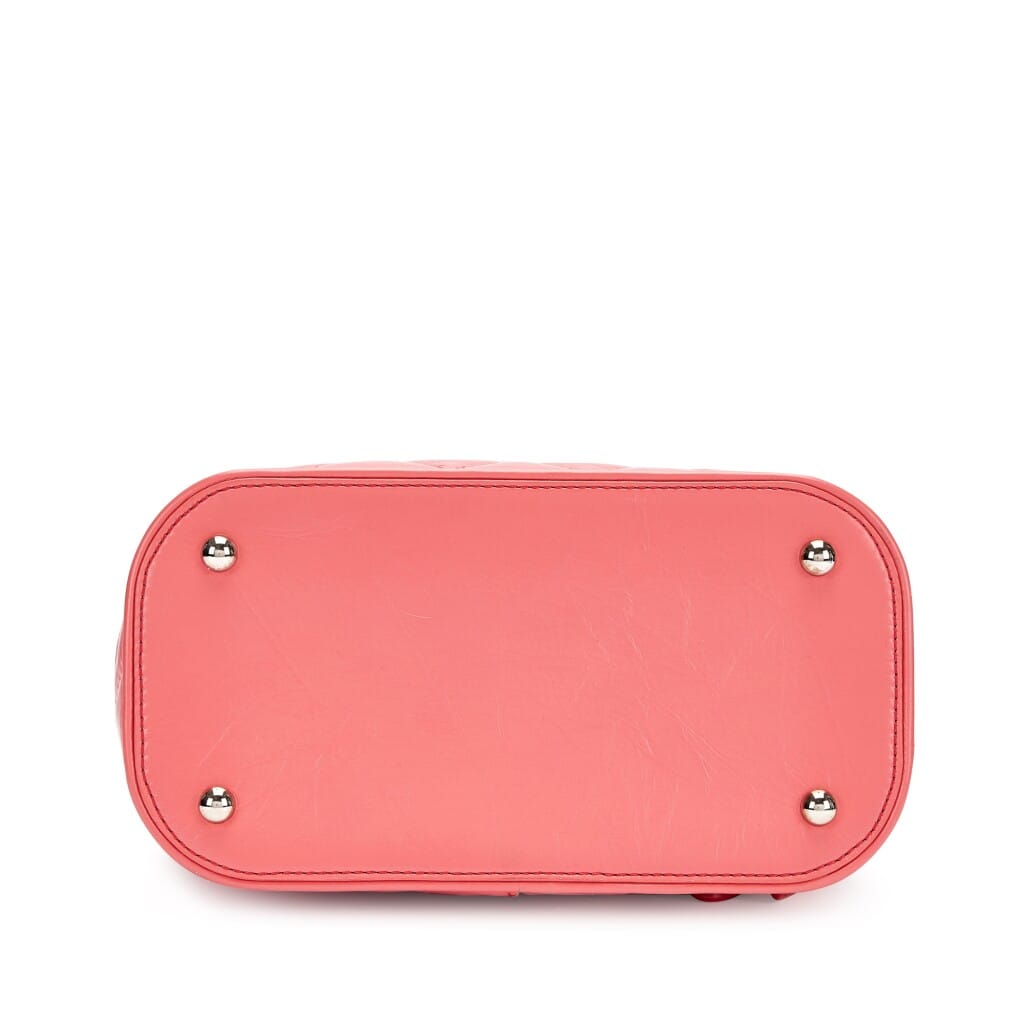 Pink Quilted Calfskin and PVC Bag with Chain Silver Hardware, 2018