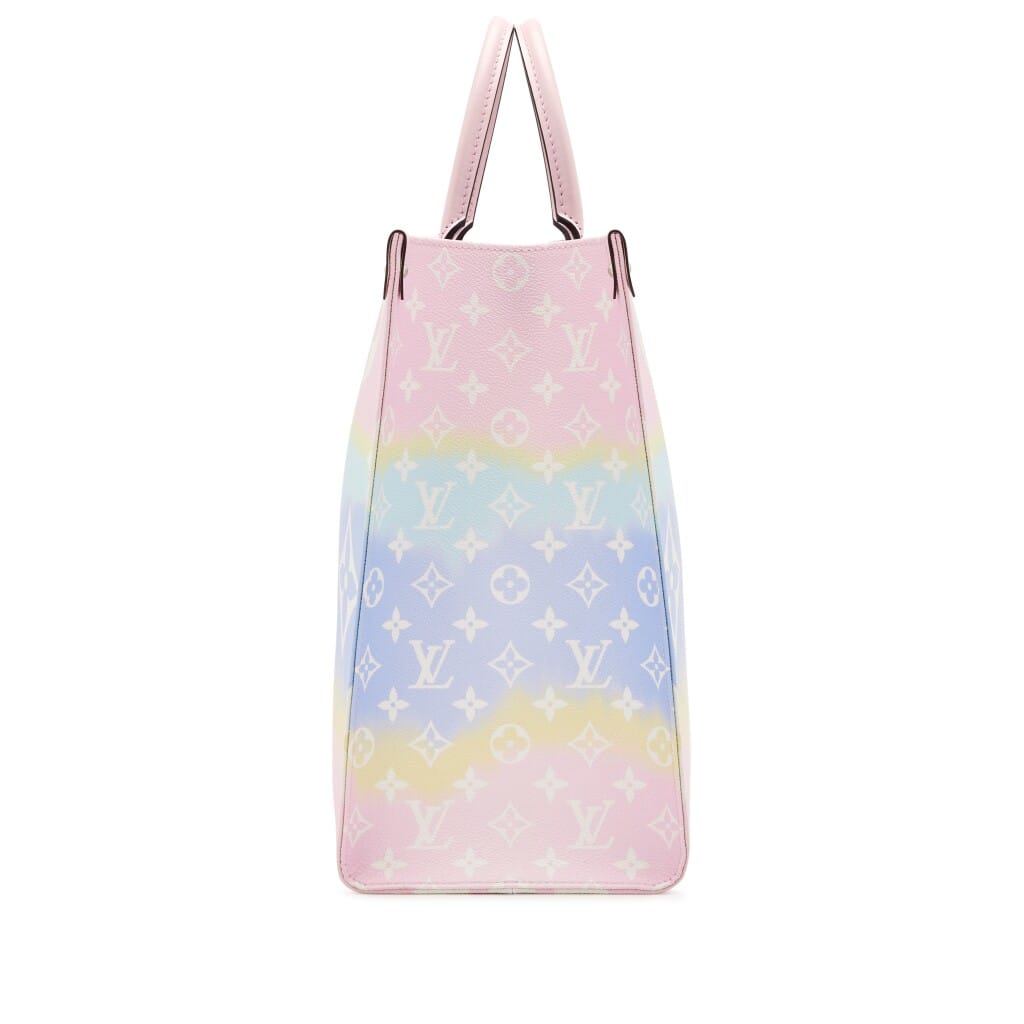 Pink Pastel Monogram Coated Canvas Escale OnTheGo GM Silver Hardware, 2020