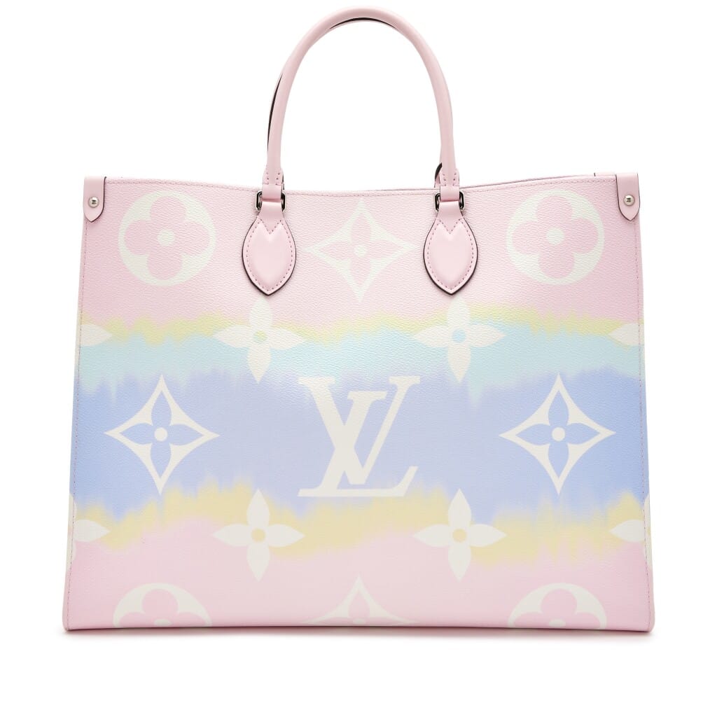 Pink Pastel Monogram Coated Canvas Escale OnTheGo GM Silver Hardware, 2020