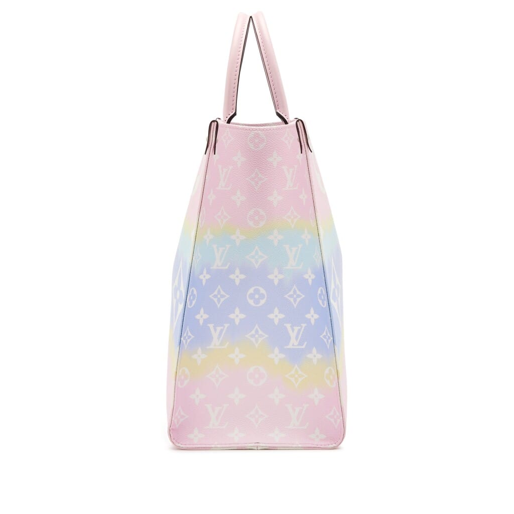 Pink Pastel Monogram Coated Canvas Escale OnTheGo GM Silver Hardware, 2020