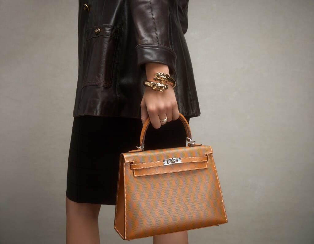 Limited Edition Naturel Sable Butler Sellier Losanges Kelly 25 Palladium Hardware, 2023