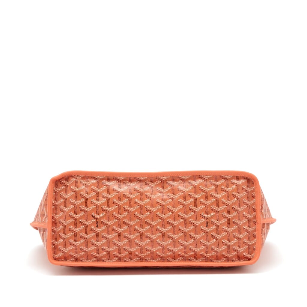 Limited Edition Coral Pink Goyardine Canvas and Chevroches Calfskin Reversible Seahorse Embroidery Anjou PM Tote, 2024