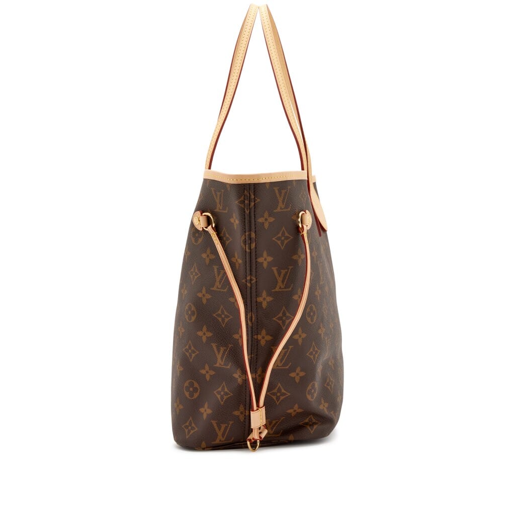 Ebene Brown Monogram Coated Canvas Neverfull MM Gold Hardware, 2023