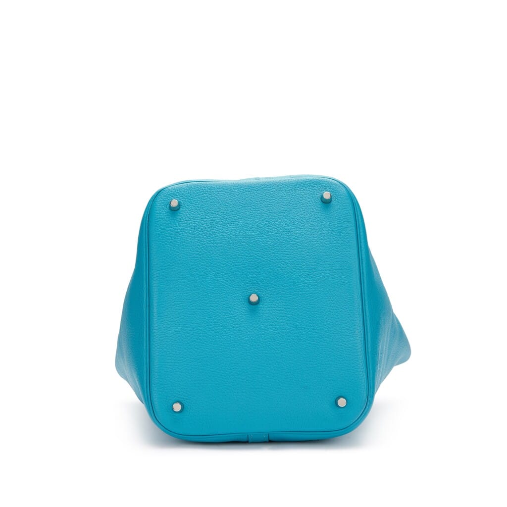 Turquoise Clemence Picotin Lock 26 Palladium Hardware, 2015