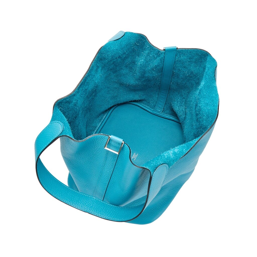 Turquoise Clemence Picotin Lock 26 Palladium Hardware, 2015