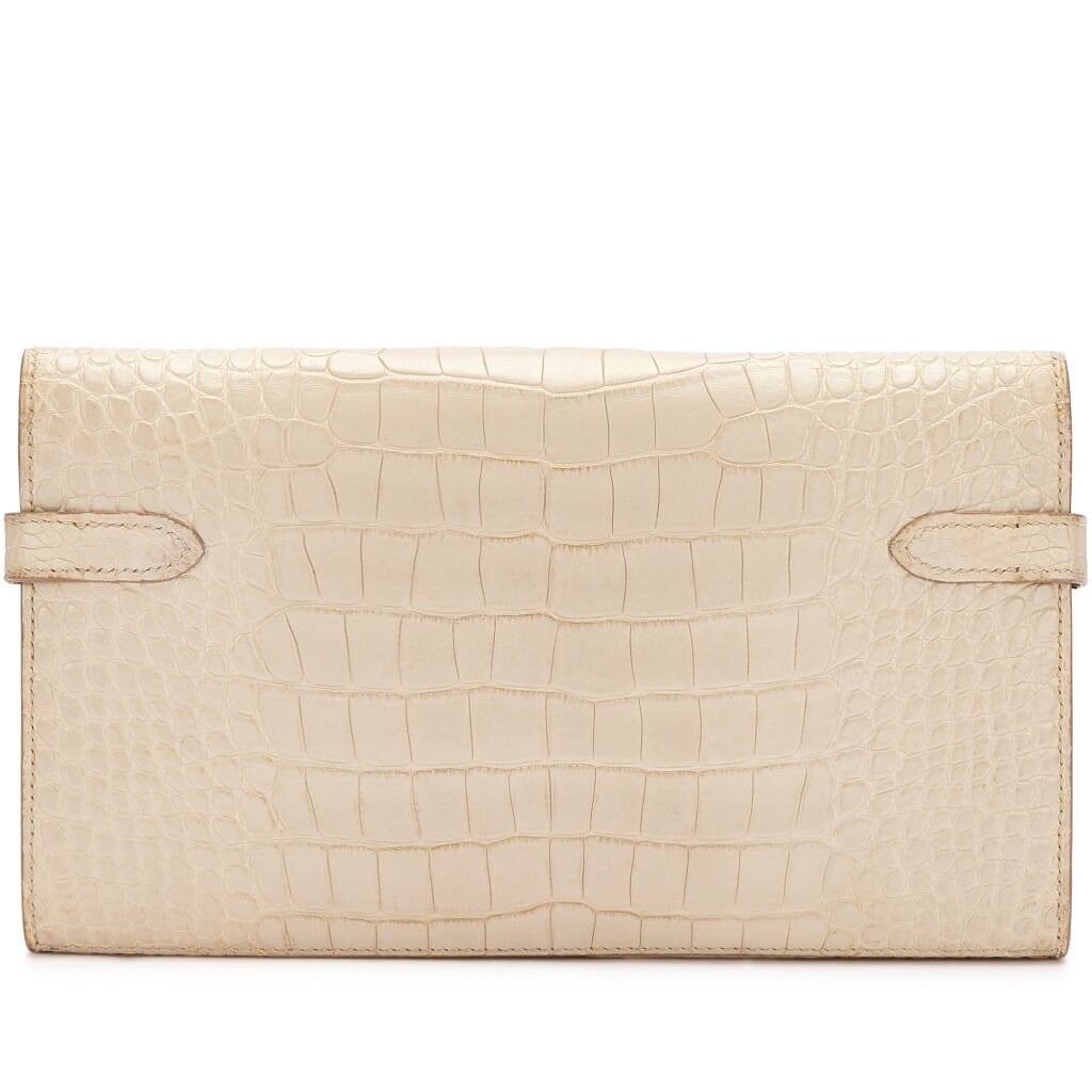 Beton Matte Alligator Kelly Wallet Palladium Hardware, 2013