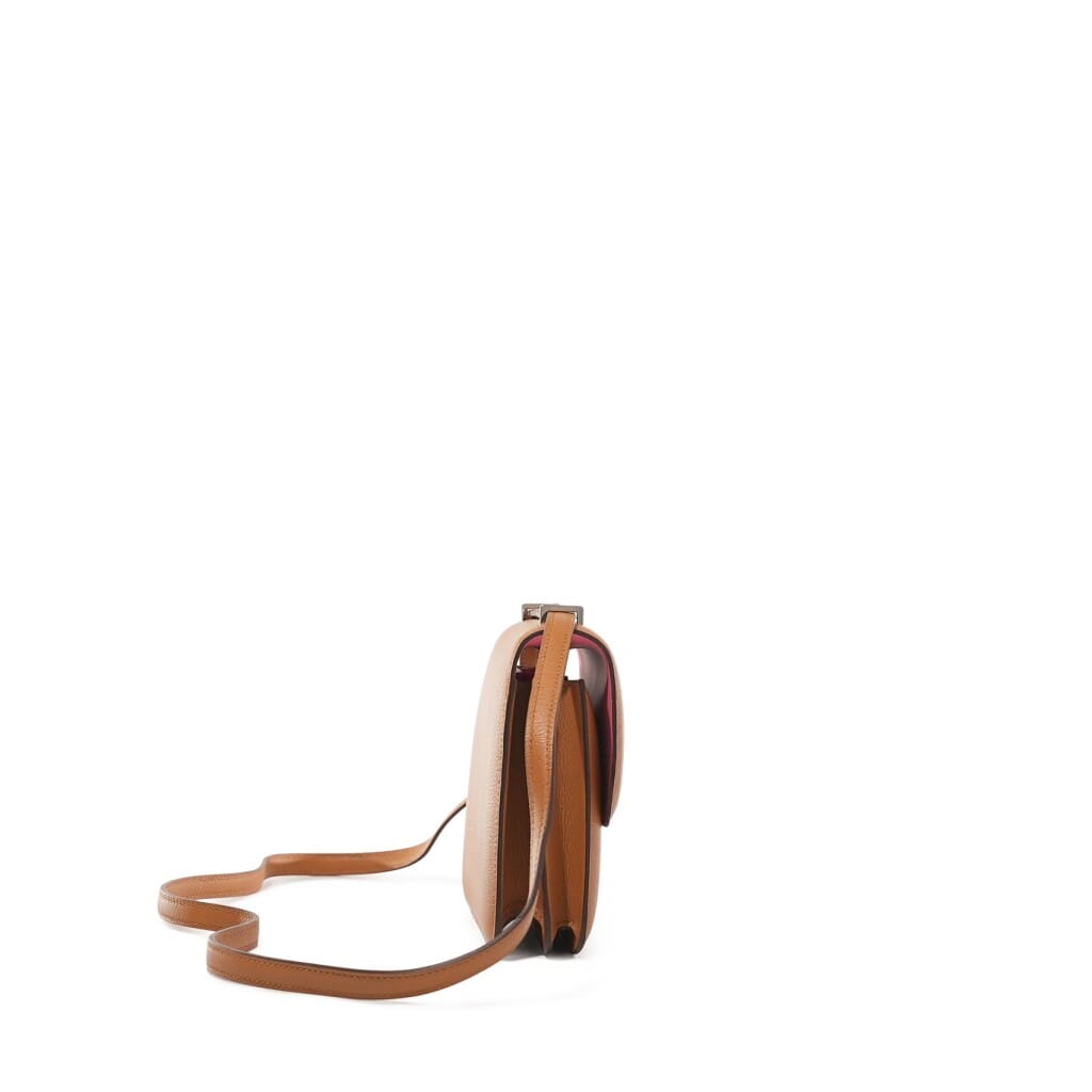 Caramel Evercolor and Rose D'Ete Mini Constance 18 Palladium Hardware, 2021