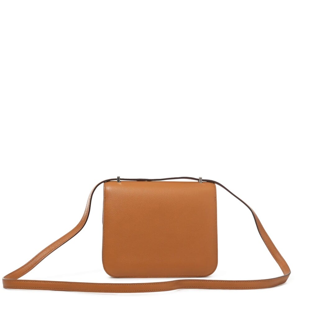 Caramel Evercolor and Rose D'Ete Mini Constance 18 Palladium Hardware, 2021