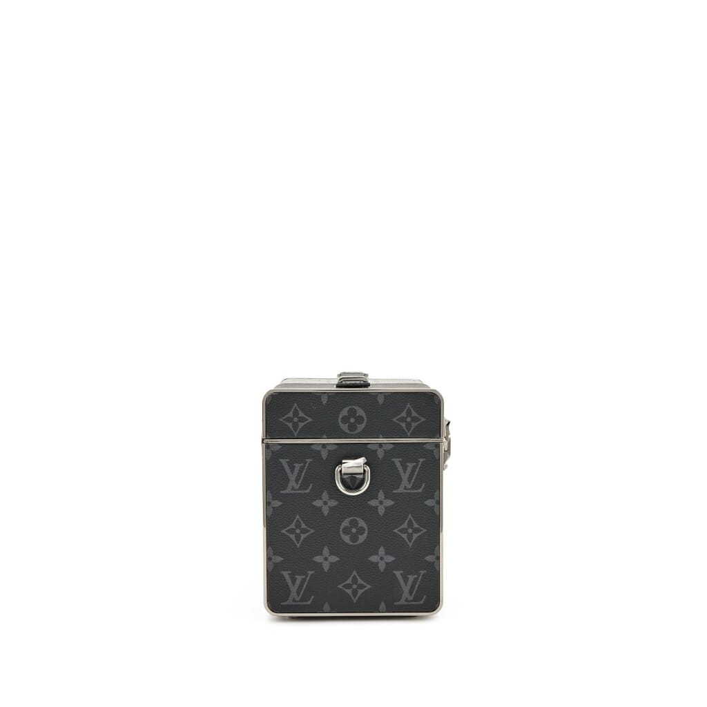 Black and Silver Monogram Eclipse Coated Canvas Custom Vanity Trunk Ruthenium Hardware, 2018