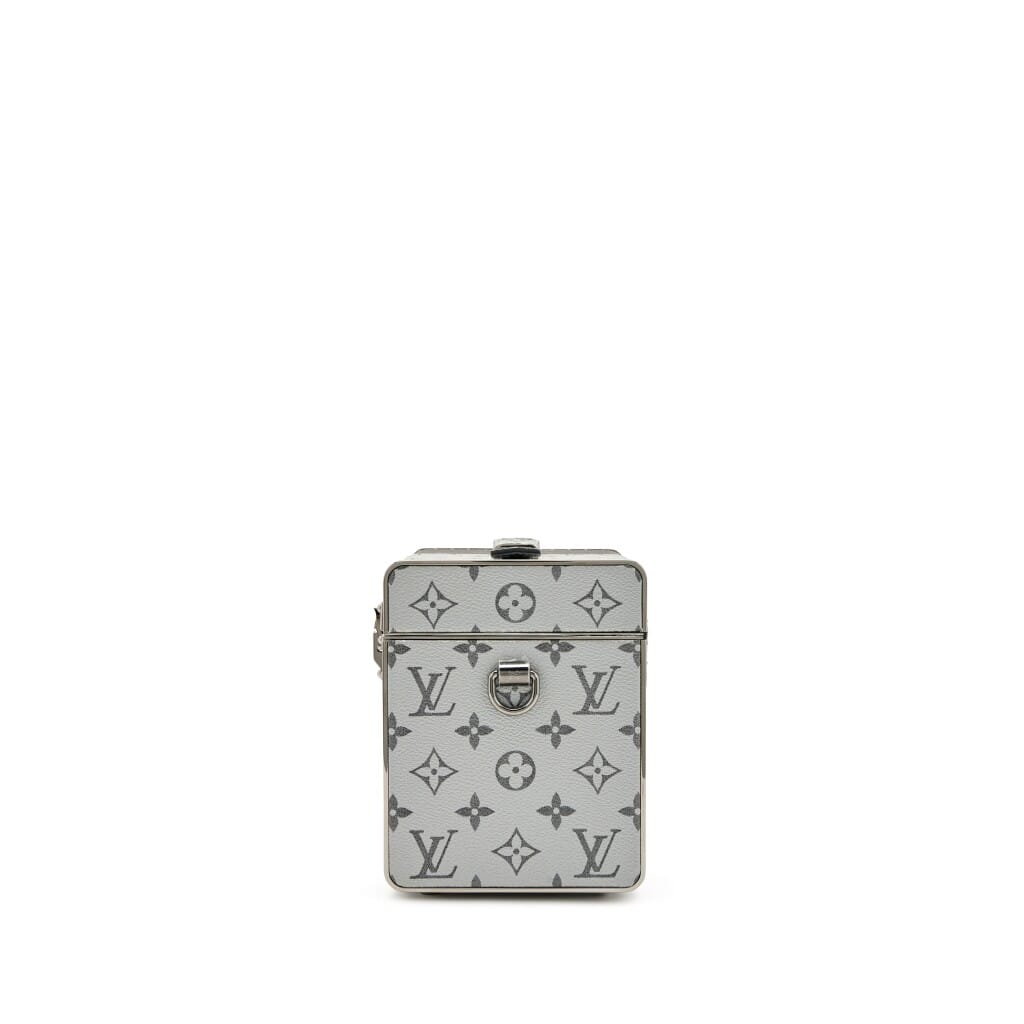 Black and Silver Monogram Eclipse Coated Canvas Custom Vanity Trunk Ruthenium Hardware, 2018