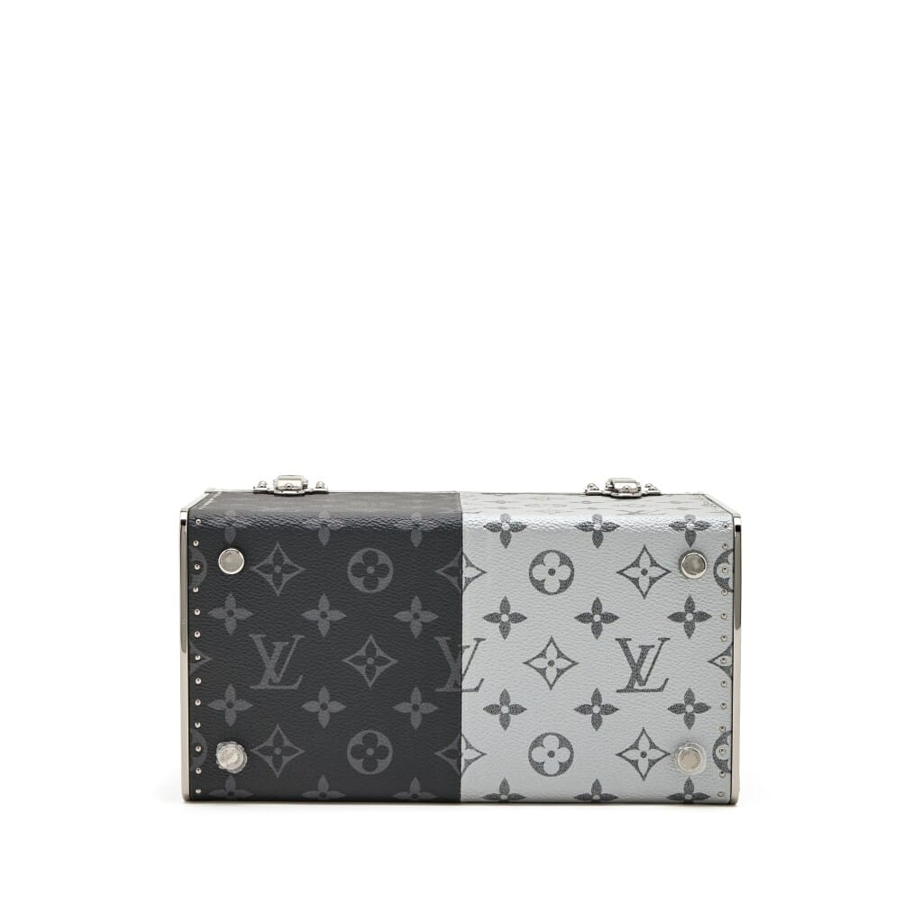 Black and Silver Monogram Eclipse Coated Canvas Custom Vanity Trunk Ruthenium Hardware, 2018