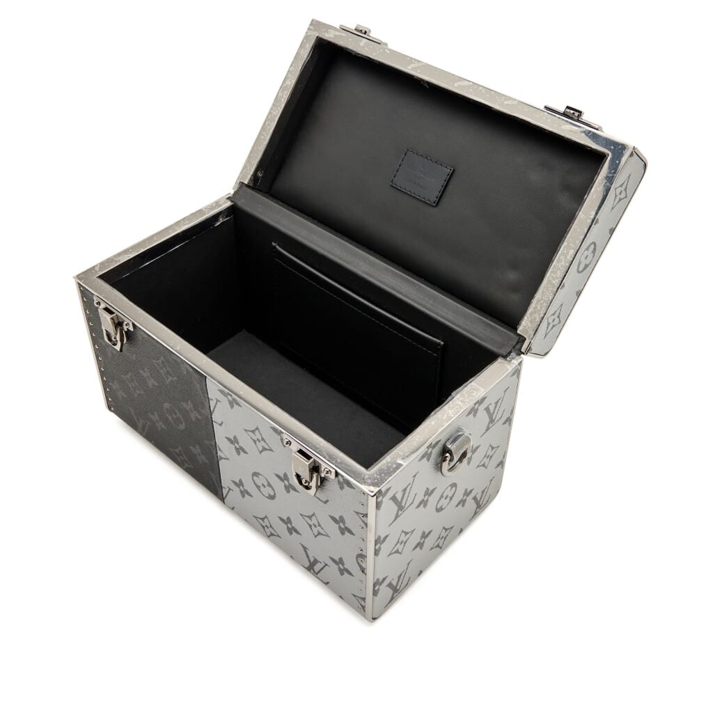 Black and Silver Monogram Eclipse Coated Canvas Custom Vanity Trunk Ruthenium Hardware, 2018