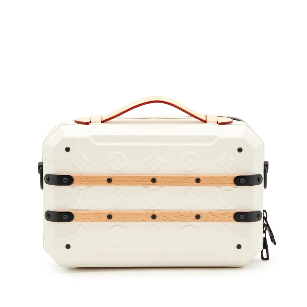 White Calfskin Future Trunk Black Hardware, 2023