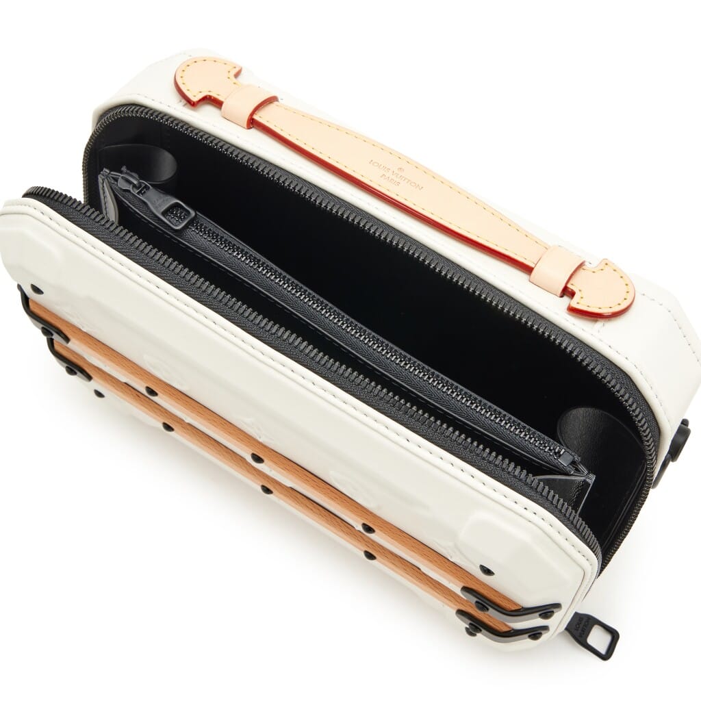 White Calfskin Future Trunk Black Hardware, 2023
