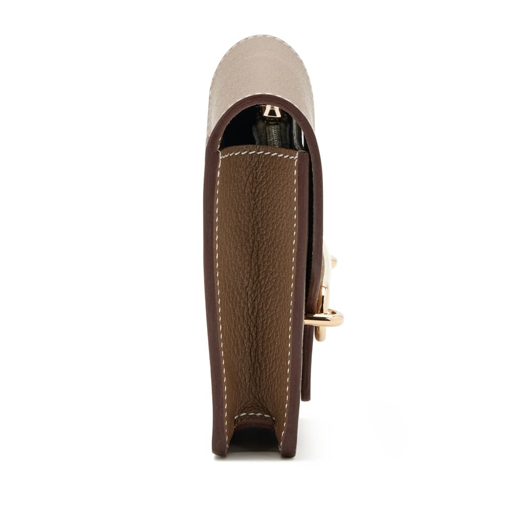 Etoupe Evercolor Roulis Slim Wallet Gold Hardware, 2023