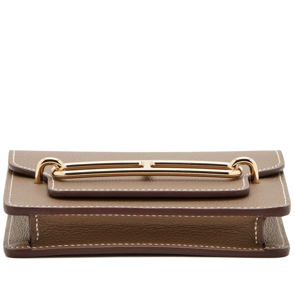 Etoupe Evercolor Roulis Slim Wallet Gold Hardware, 2023