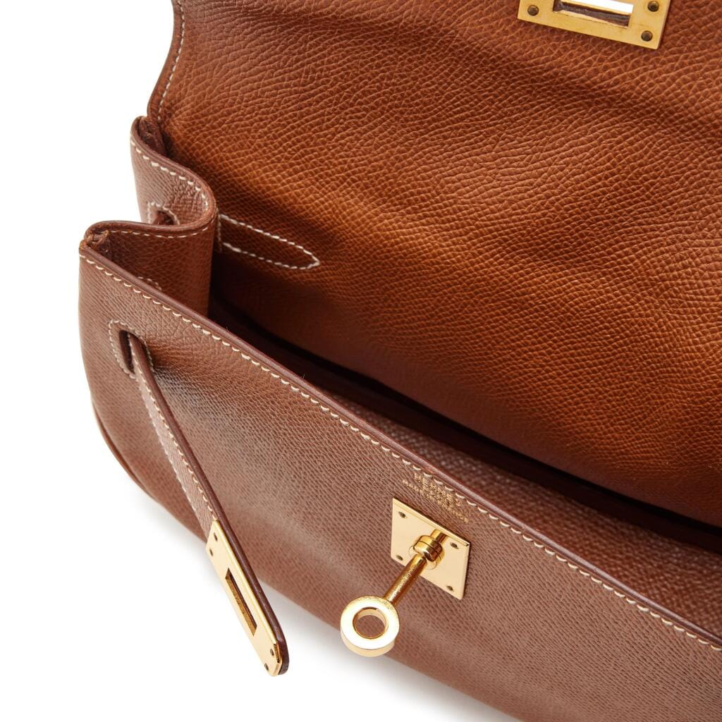 Gold Courchevel Kelly Banana Bum Belt Bag 20 Gold Hardware, 1992