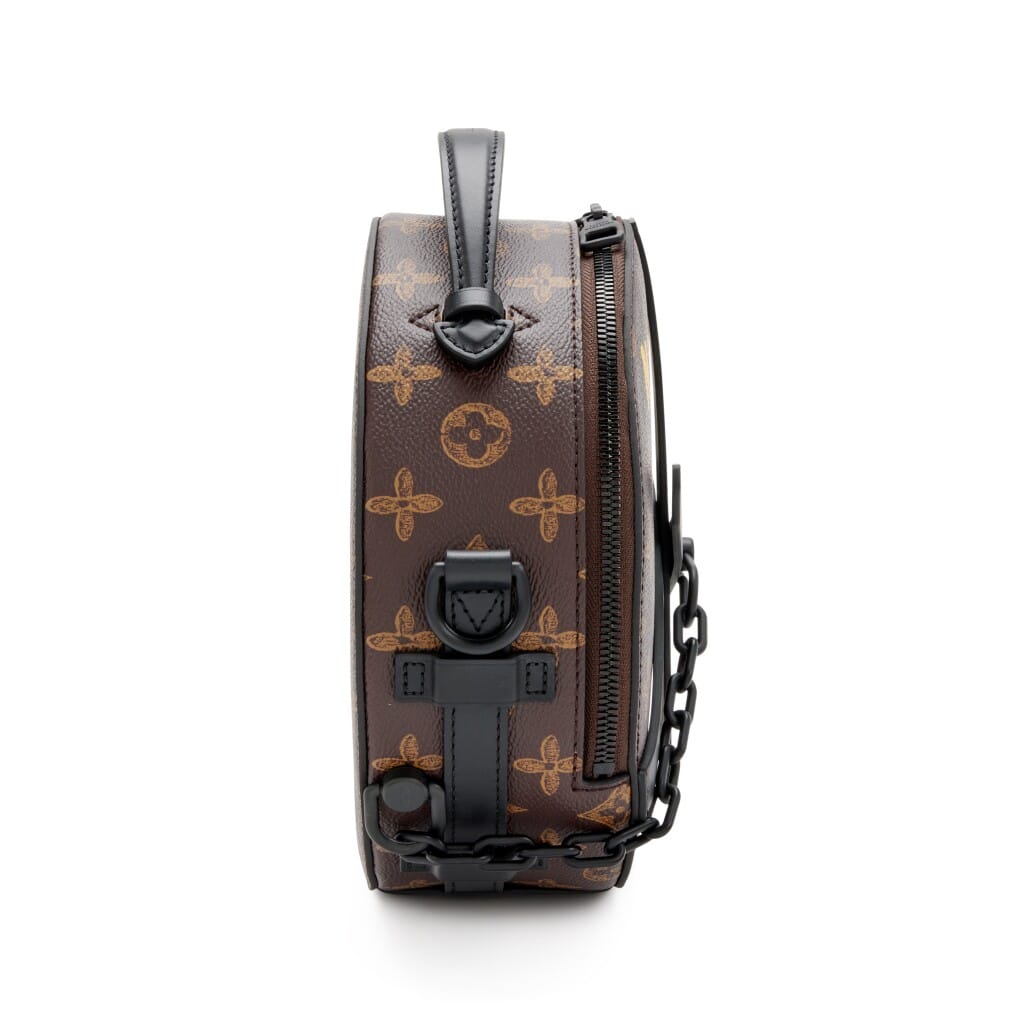 Virgil Abloh Monogram Trunk L’Oeil Coated Canvas Wheel Box Black Hardware, 2022