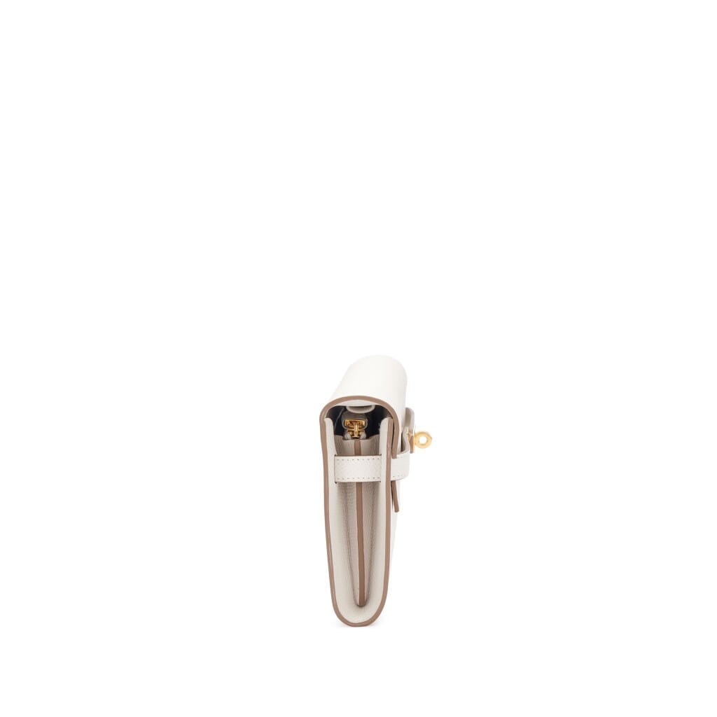 Gris Pale Epsom Kelly-To-Go Wallet Gold Hardware, 2023