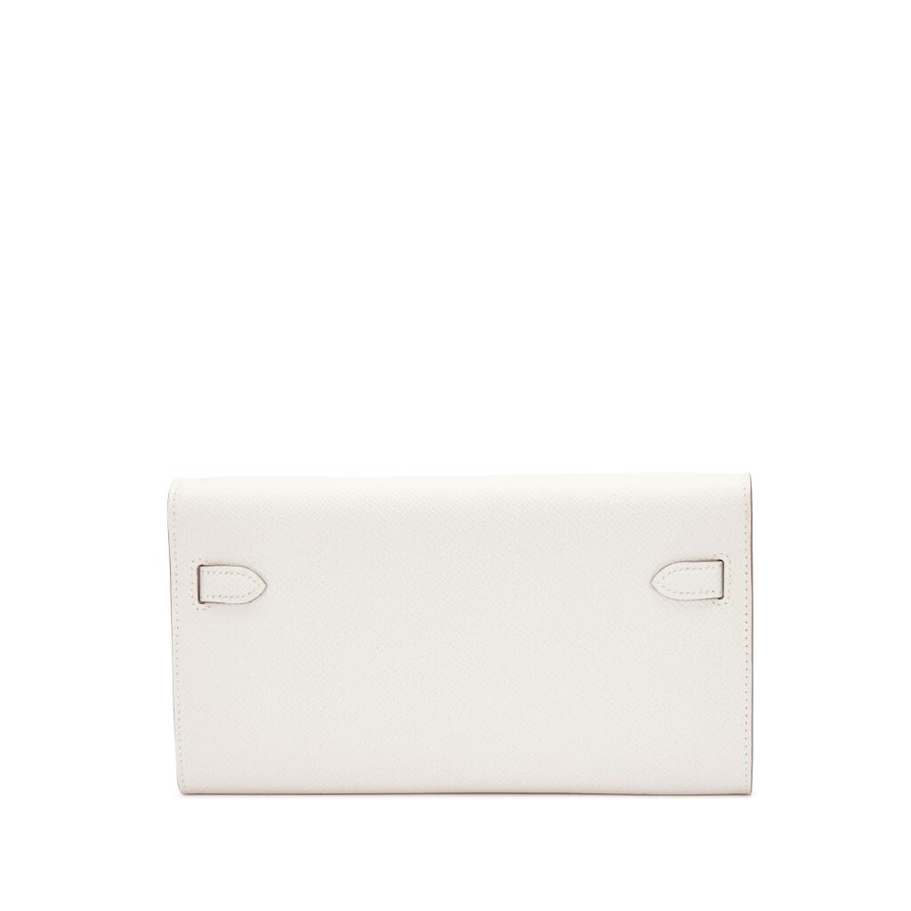 Gris Pale Epsom Kelly-To-Go Wallet Gold Hardware, 2023