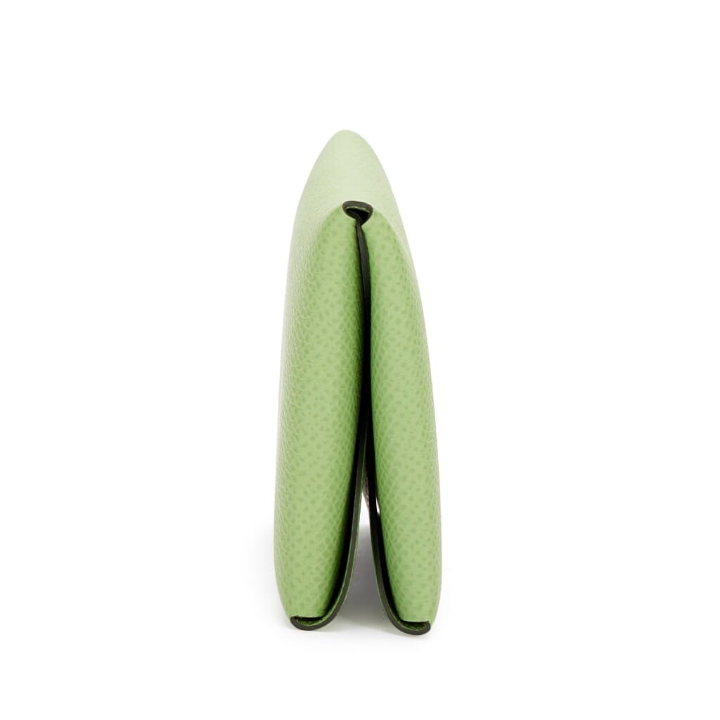 Vert Criquet Epsom Calvi Duo Card Holder Palladium Hardware, 2023