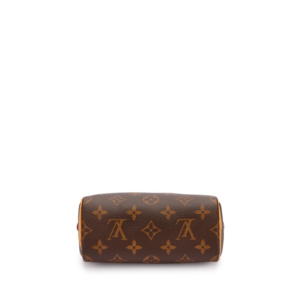 Brown Monogram Coated Canvas Nano Speedy Gold Hardware, 2023