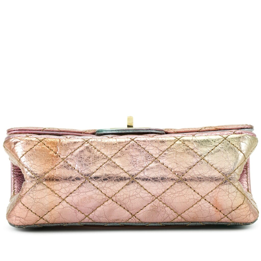 Rainbow Metallic Quilted Aged Calfskin Reissue 2.55 224 Single Flap Gold Hardware, 2020