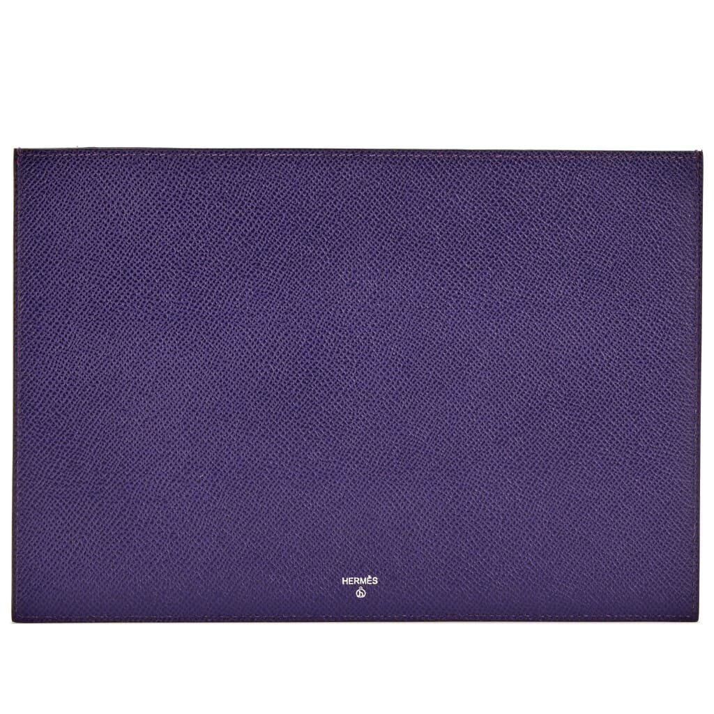 Blue Electric and Anemone Voyage En Etoffes Scarf Print Cutout Petit Pouch