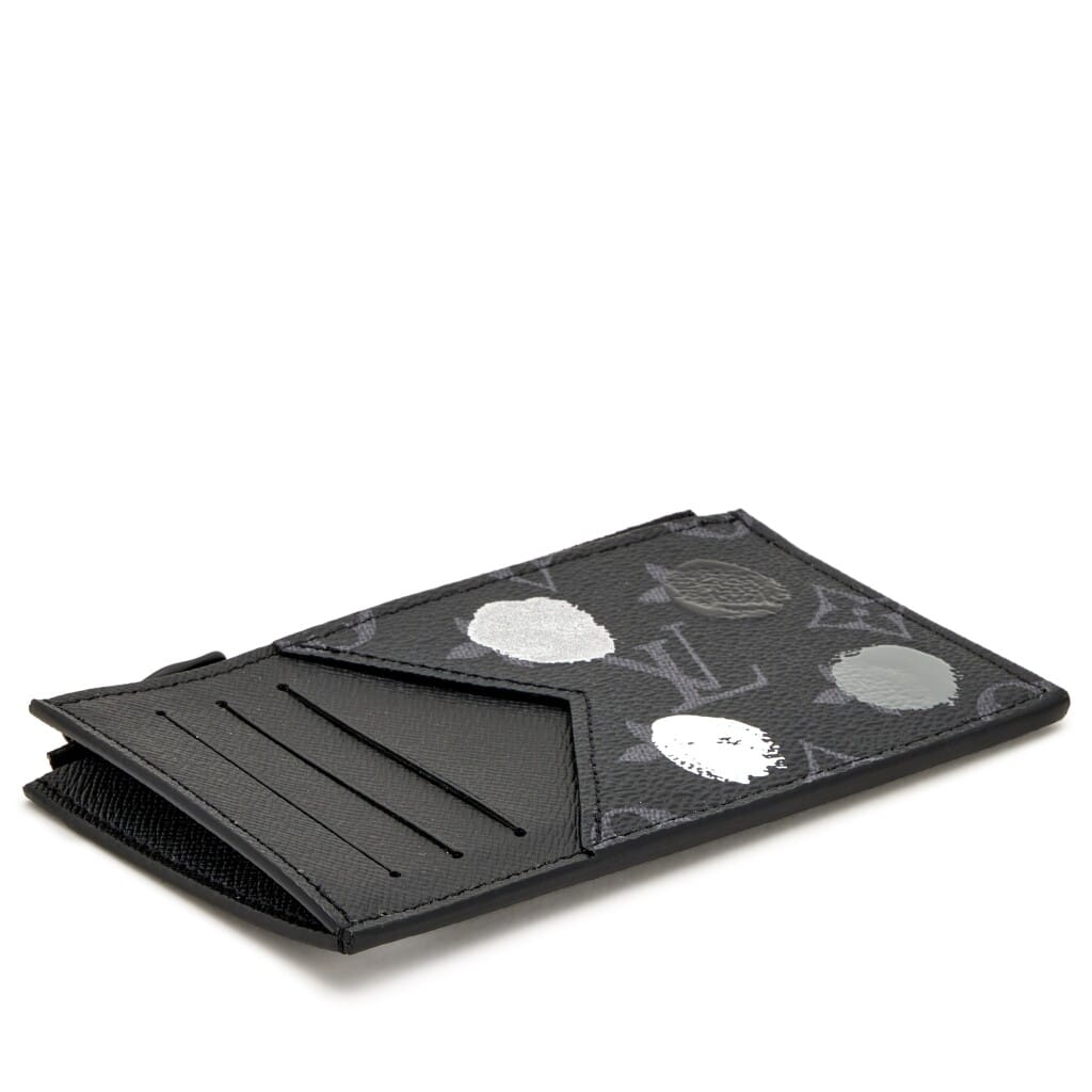 Yayoi Kusama Paint Dot Zippy Card Holder Black Hardware, 2022