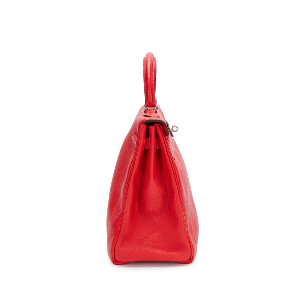 Rouge Casaque Togo Kelly 32 Retourne Palladium Hardware, 2017