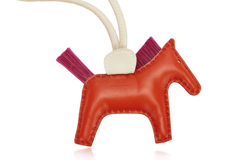 Cornaline, Craie and Magnolia Milo Lambskin and Horsehair GriGri Rodeo Charm PM, 2023