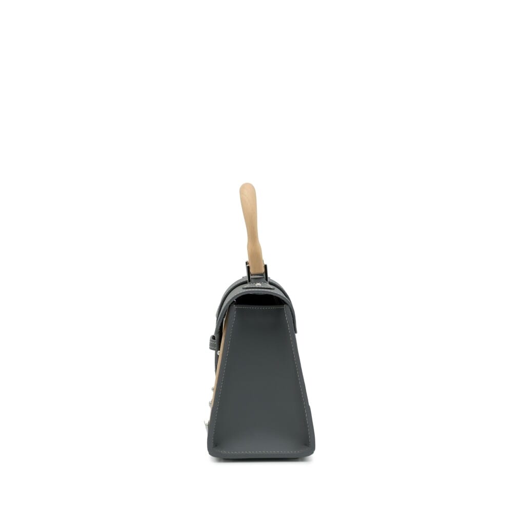 Grey Goyardine Canvas and Chevroches Calfskin Saïgon PM Bag