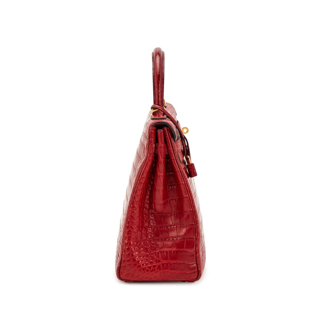 Rouge H Matte Alligator Retourne Kelly 35 Gold Hardware, 2013