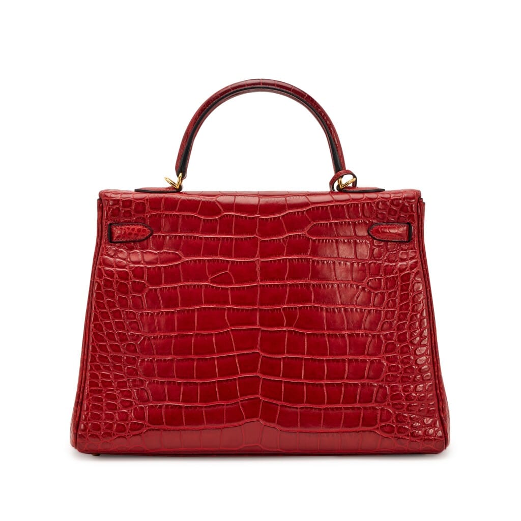 Rouge H Matte Alligator Retourne Kelly 35 Gold Hardware, 2013