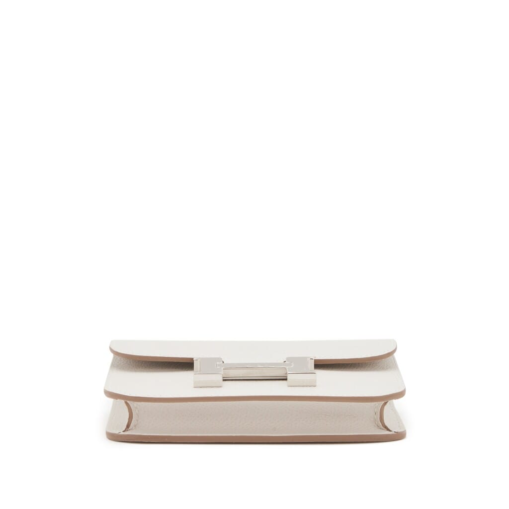 Gris Pale Epsom Constance Slim Wallet Palladium Hardware, 2023