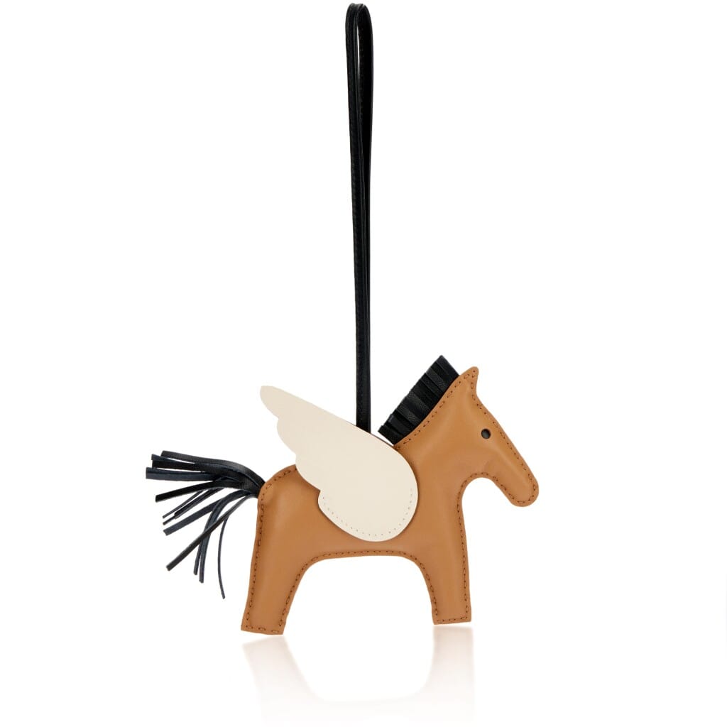 Chai, Black and Nata Milo Lambskin and Swift GriGri Rodeo Pegase Charm MM, 2022