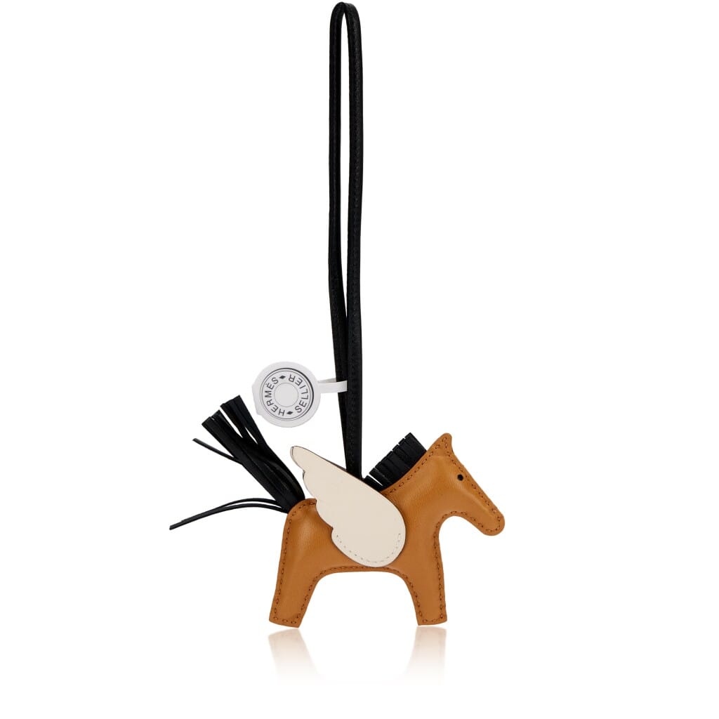Sesame, Black and Nata Milo Lambskin and Swift GriGri Rodeo Pegase Charm PM, 2022
