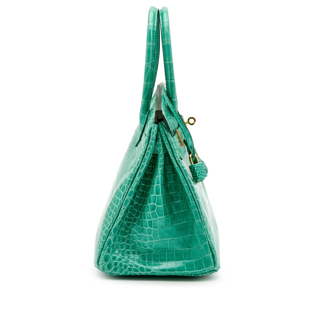 Vert Jade Porosus Crocodile Birkin 30 Gold Hardware, 2019