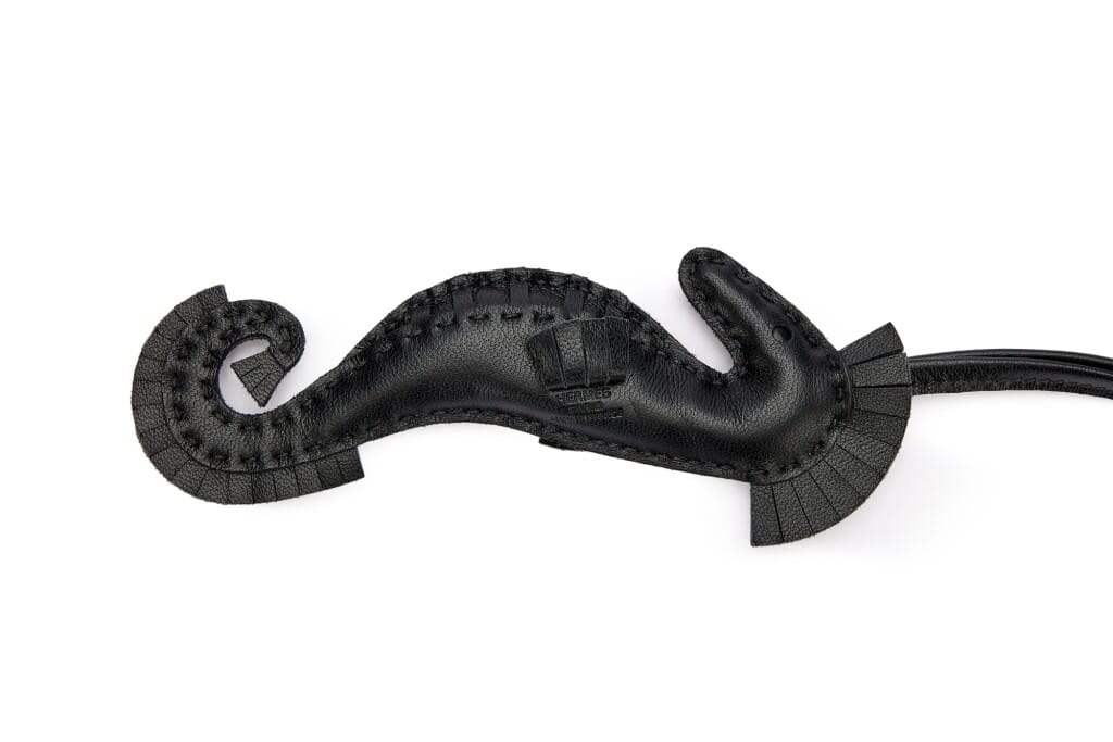 Black Milo Lambskin Seahorse Charm, 2023