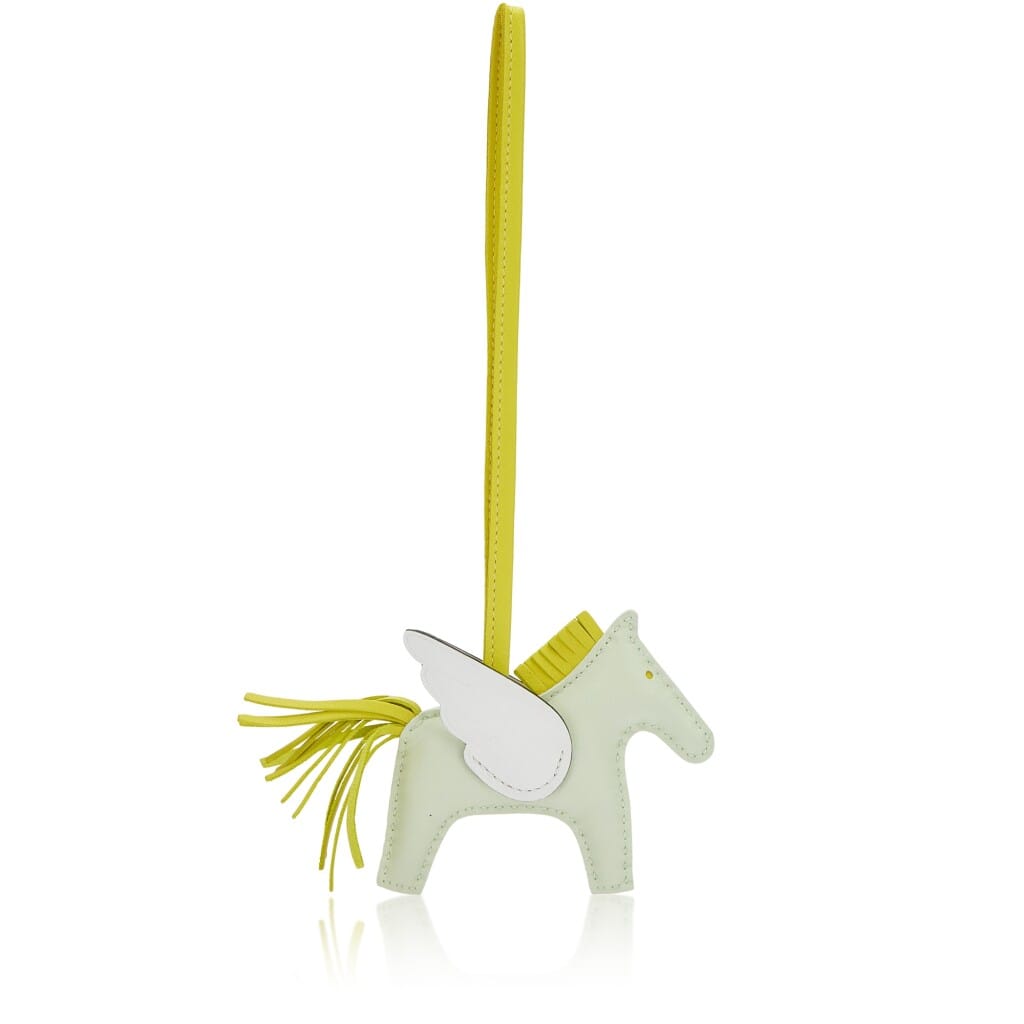 Vert Fizz, Lime, New White Milo Lambskin and Swift GriGri Rodeo Pegase Charm PM, 2023