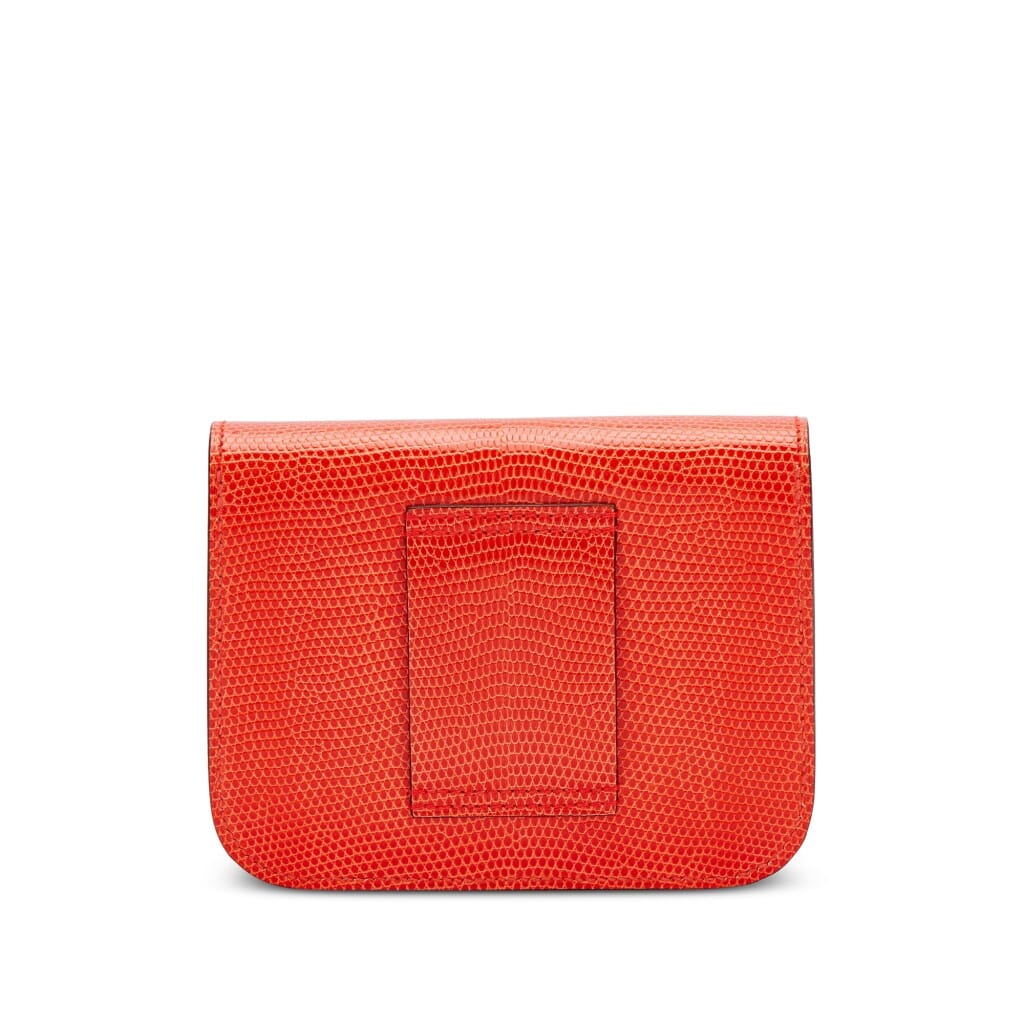 Orange Poppy Shiny Niloticus Lizard Constance Slim Palladium Hardware, 2023