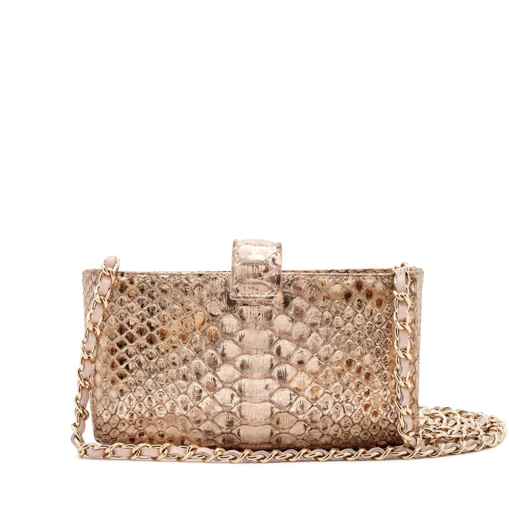 Pink Python Mini Phone Holder Clutch Gold Hardware, 2015-2016