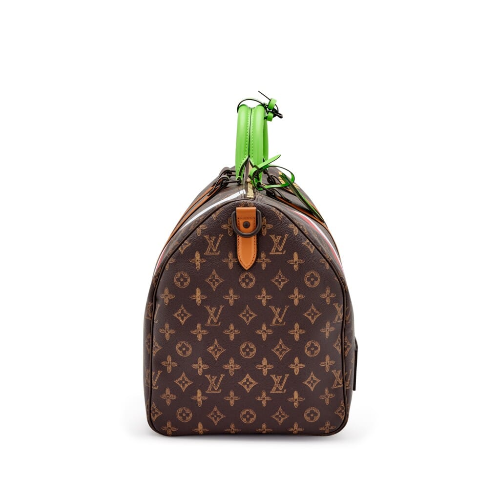 Virgil Abloh Multicolor Monogram L'Oeil Coated Canvas Keepall 55 Bandoulière Gold Hardware, 2022