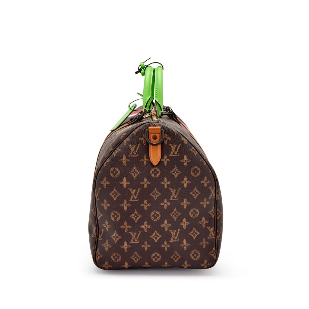 Virgil Abloh Multicolor Monogram L'Oeil Coated Canvas Keepall 55 Bandoulière Gold Hardware, 2022