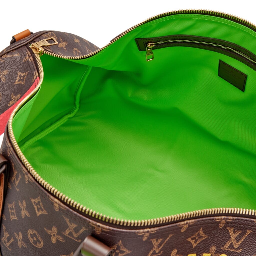 Virgil Abloh Multicolor Monogram L'Oeil Coated Canvas Keepall 55 Bandoulière Gold Hardware, 2022